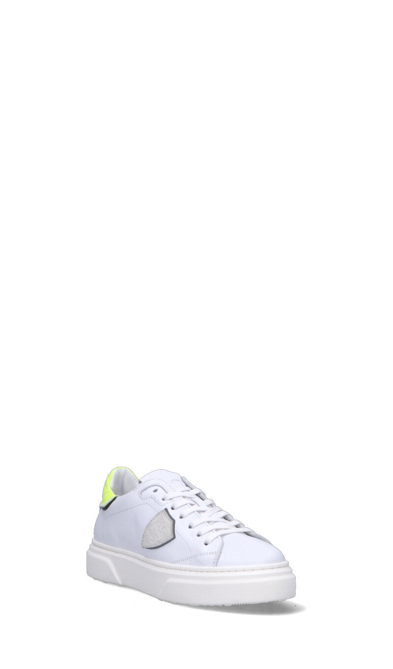 PHILIPPE MODEL Sneaker ragazzo/a bianca/gialla in pelle