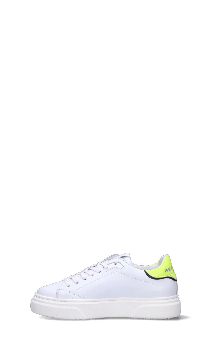 PHILIPPE MODEL Sneaker ragazzo/a bianca/gialla in pelle