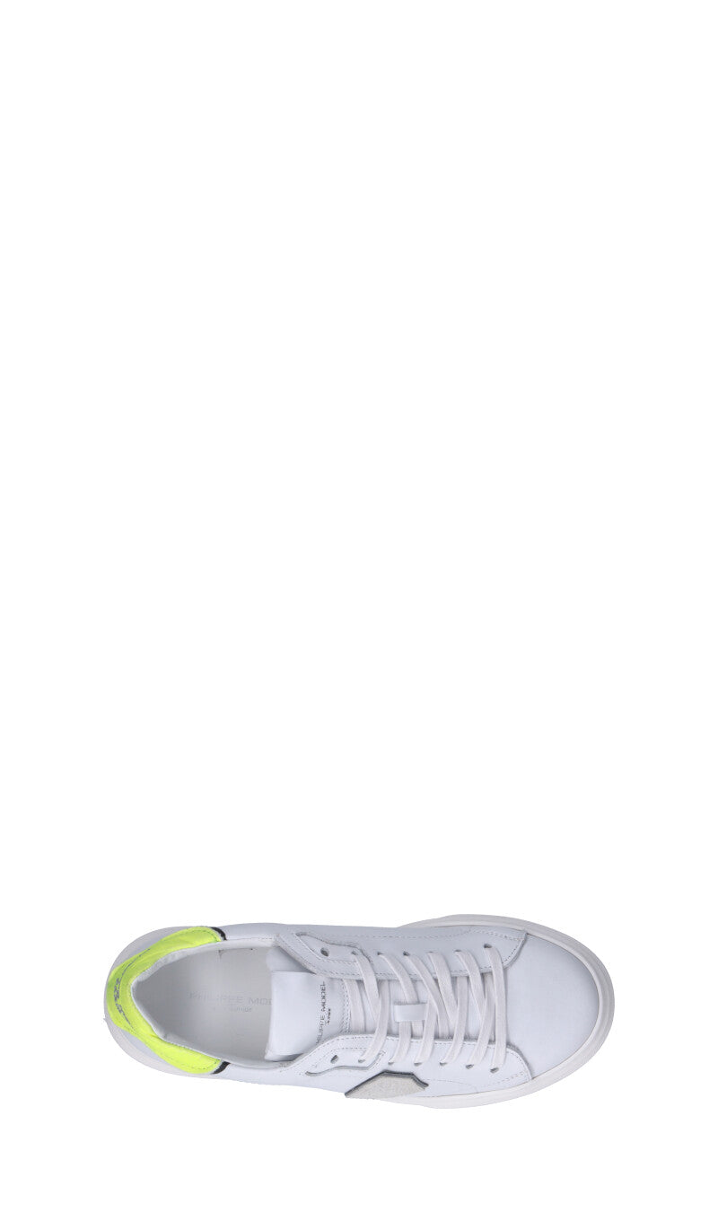 PHILIPPE MODEL Sneaker ragazzo/a bianca/gialla in pelle