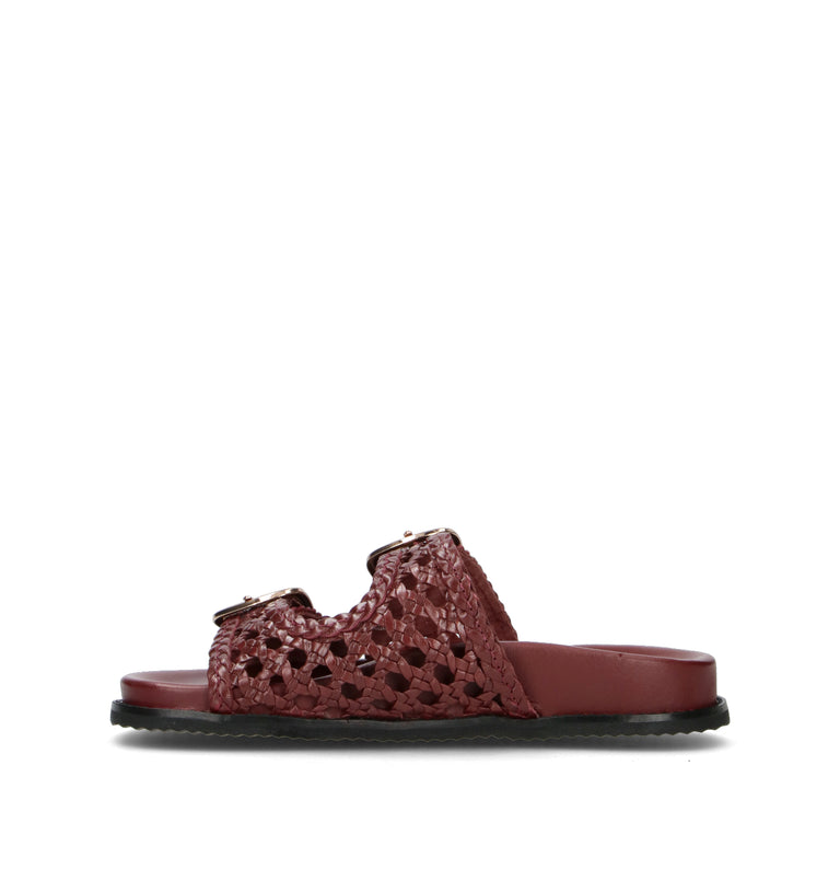 GIOSEPPO Ciabatta donna bordeaux in pelle
