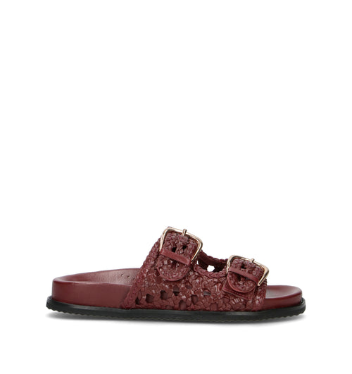 GIOSEPPO Ciabatta donna bordeaux in pelle