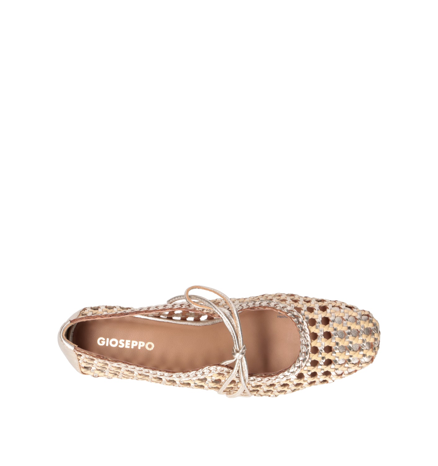 GIOSEPPO Ballerina donna platino in pelle