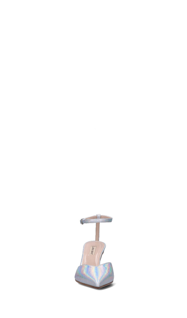 LARA MAY Slingback donna argento in pelle