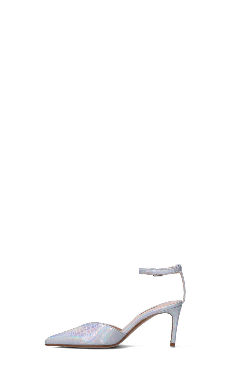 LARA MAY Slingback donna argento in pelle