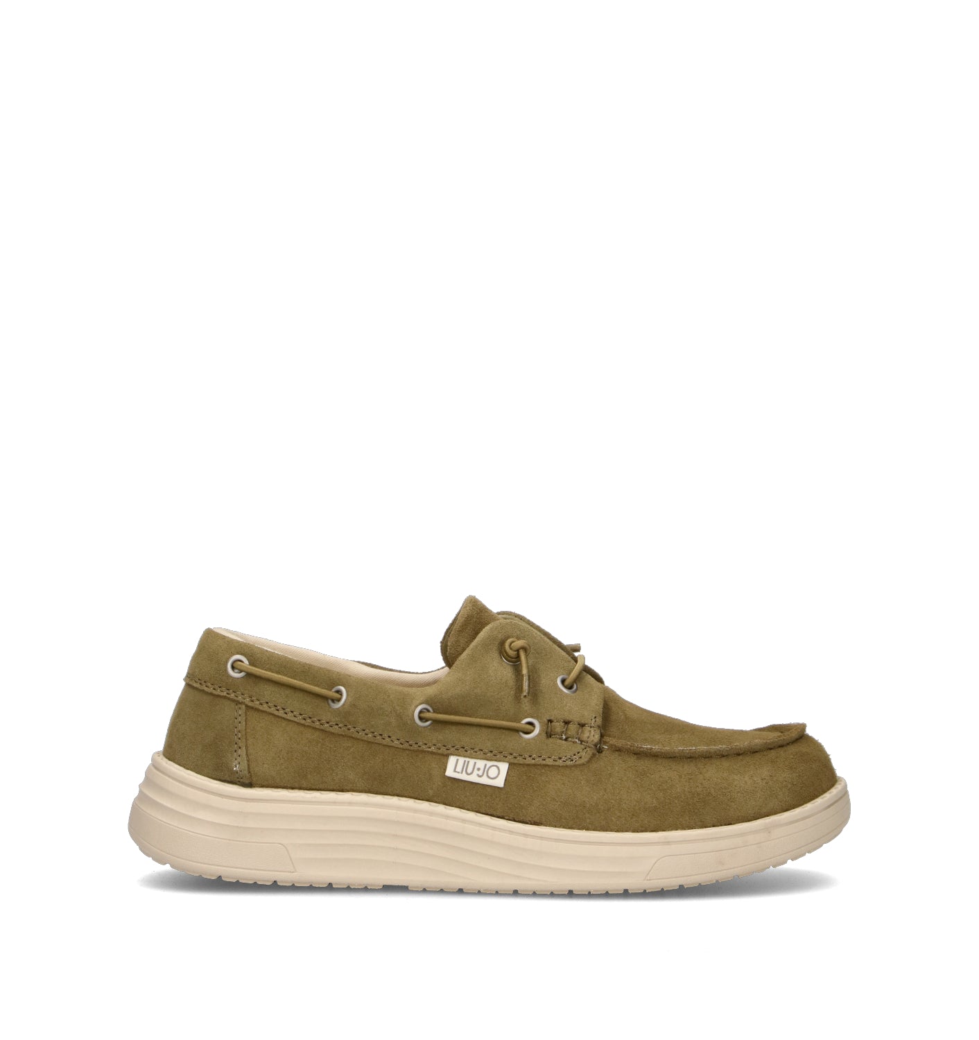 LIU JO Scarpa barca uomo oliva in suede