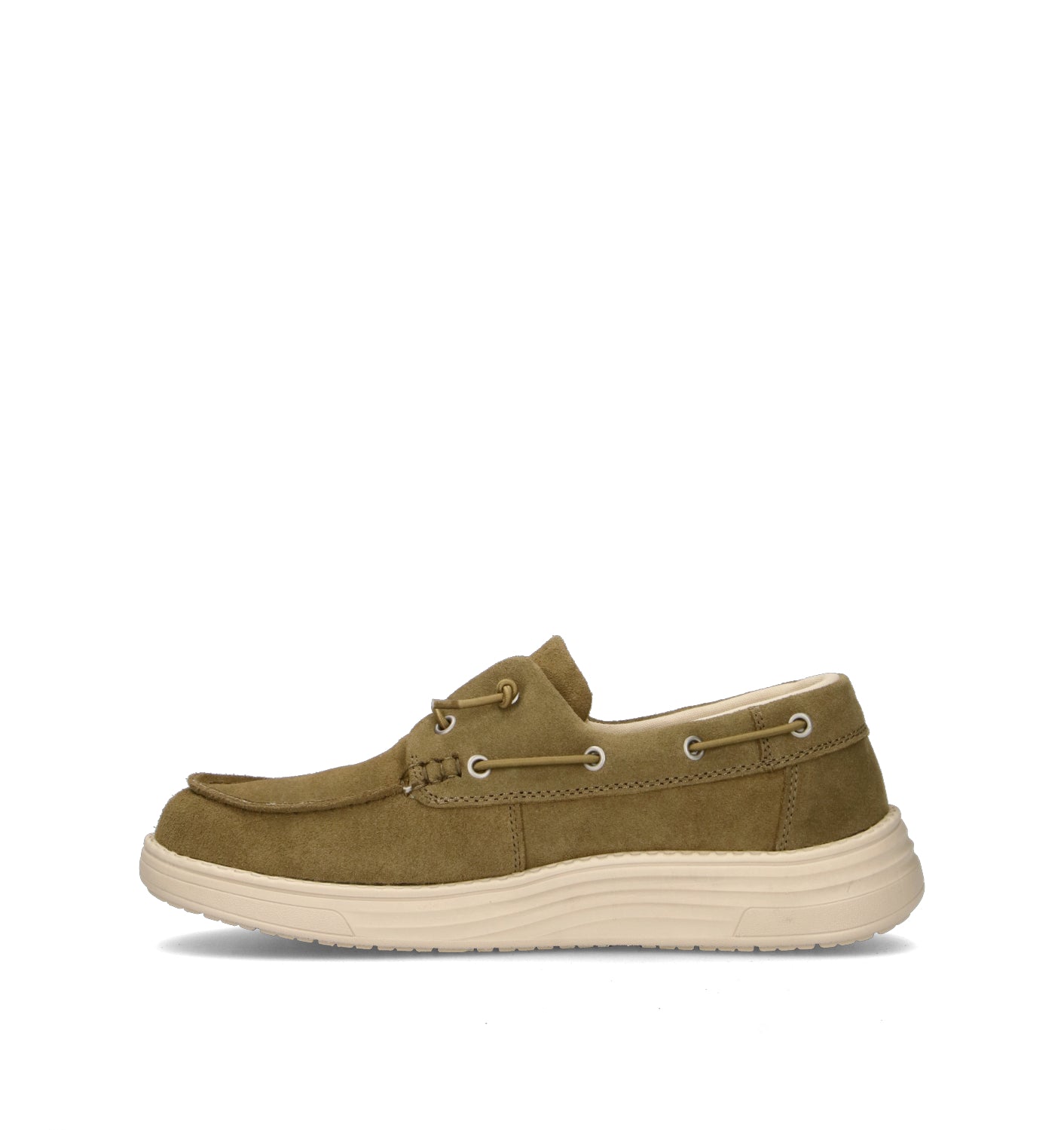 LIU JO Scarpa barca uomo oliva in suede