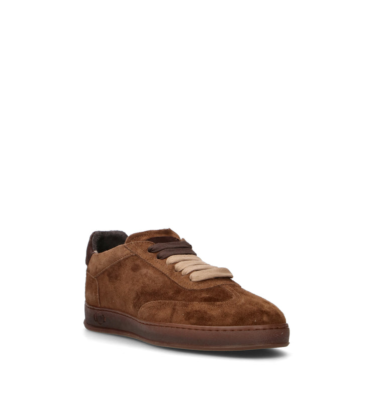 SOLDINI 80 Sneaker uomo marrone in suede