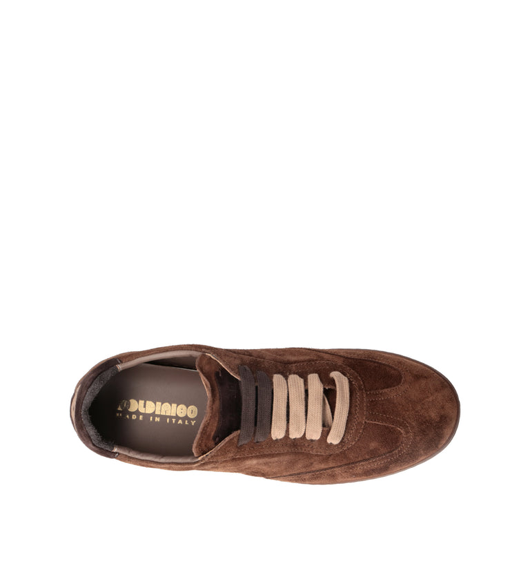 SOLDINI 80 Sneaker uomo marrone in suede