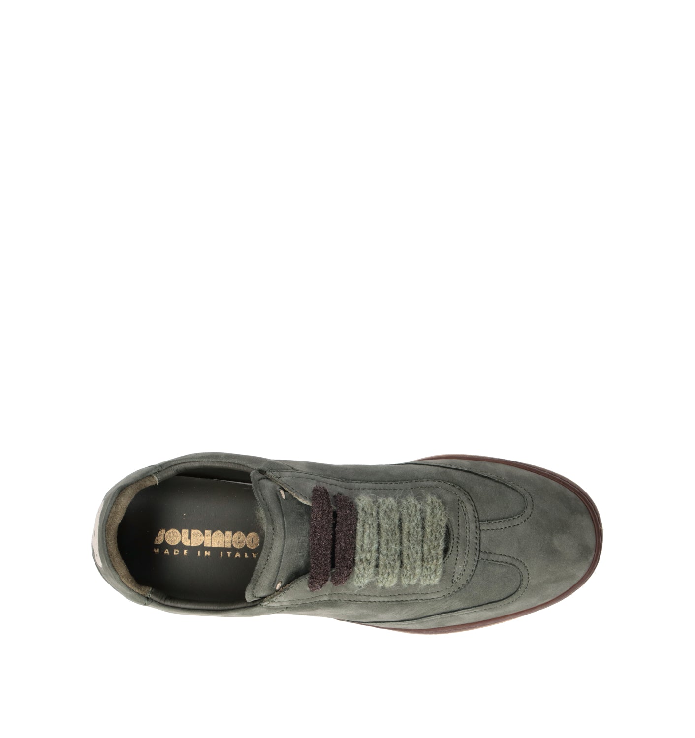SOLDINI 80 Sneaker uomo verde in suede