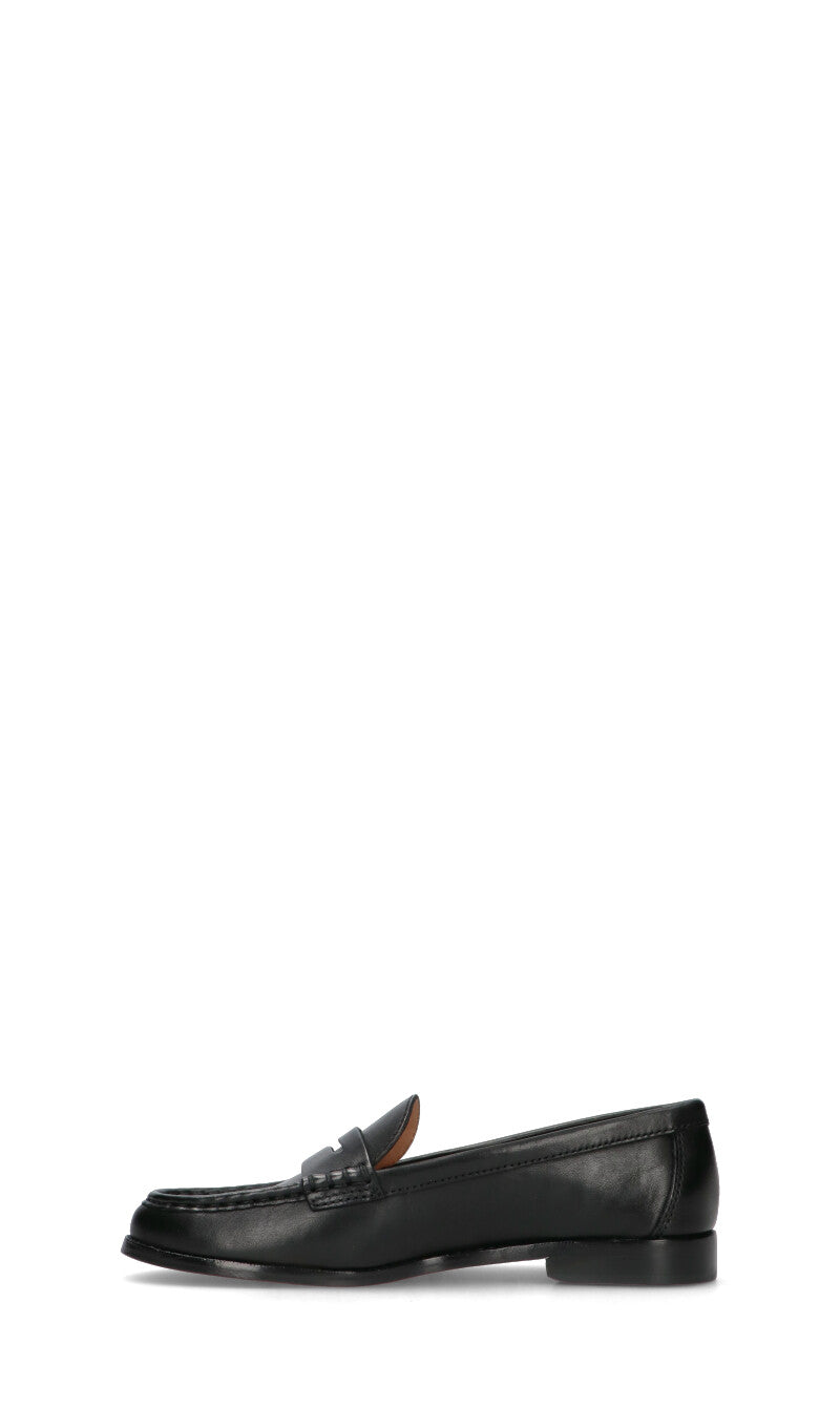RALPH LAUREN Mocassino donna nero in pelle