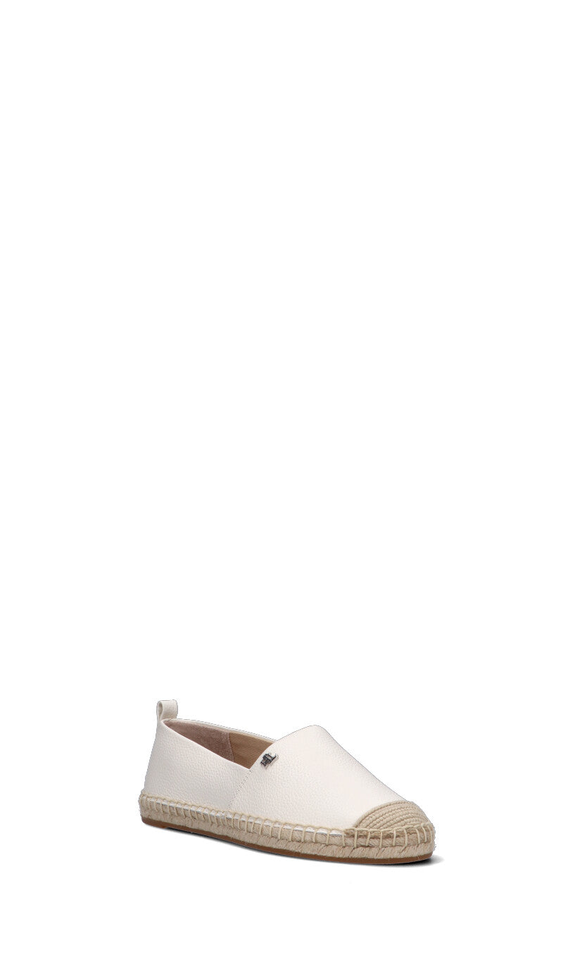 RALPH LAUREN Espadrillas donna bianca in pelle