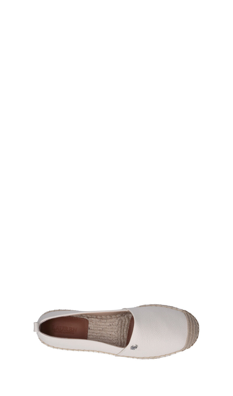 RALPH LAUREN Espadrillas donna bianca in pelle