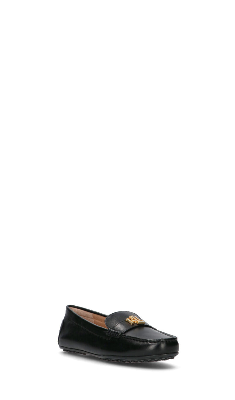 RALPH LAUREN Mocassino donna nera in pelle