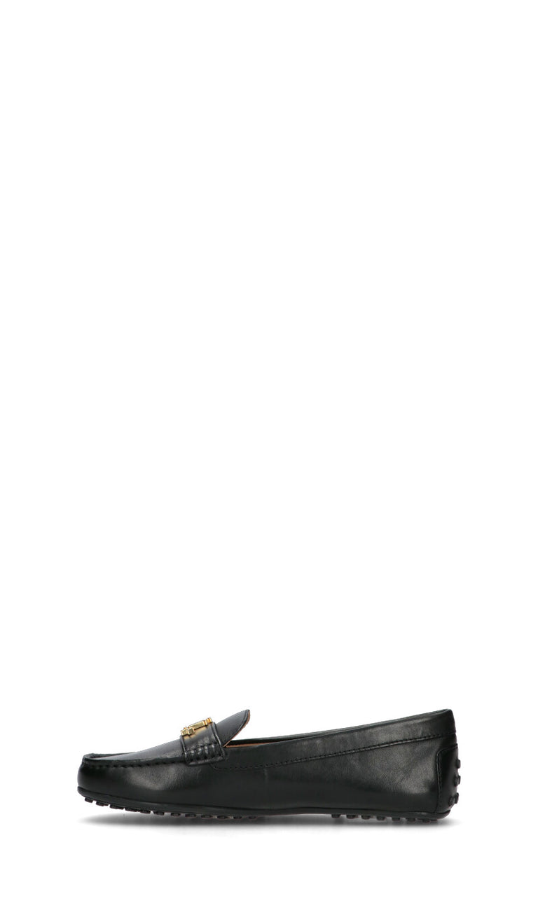 RALPH LAUREN Mocassino donna nera in pelle