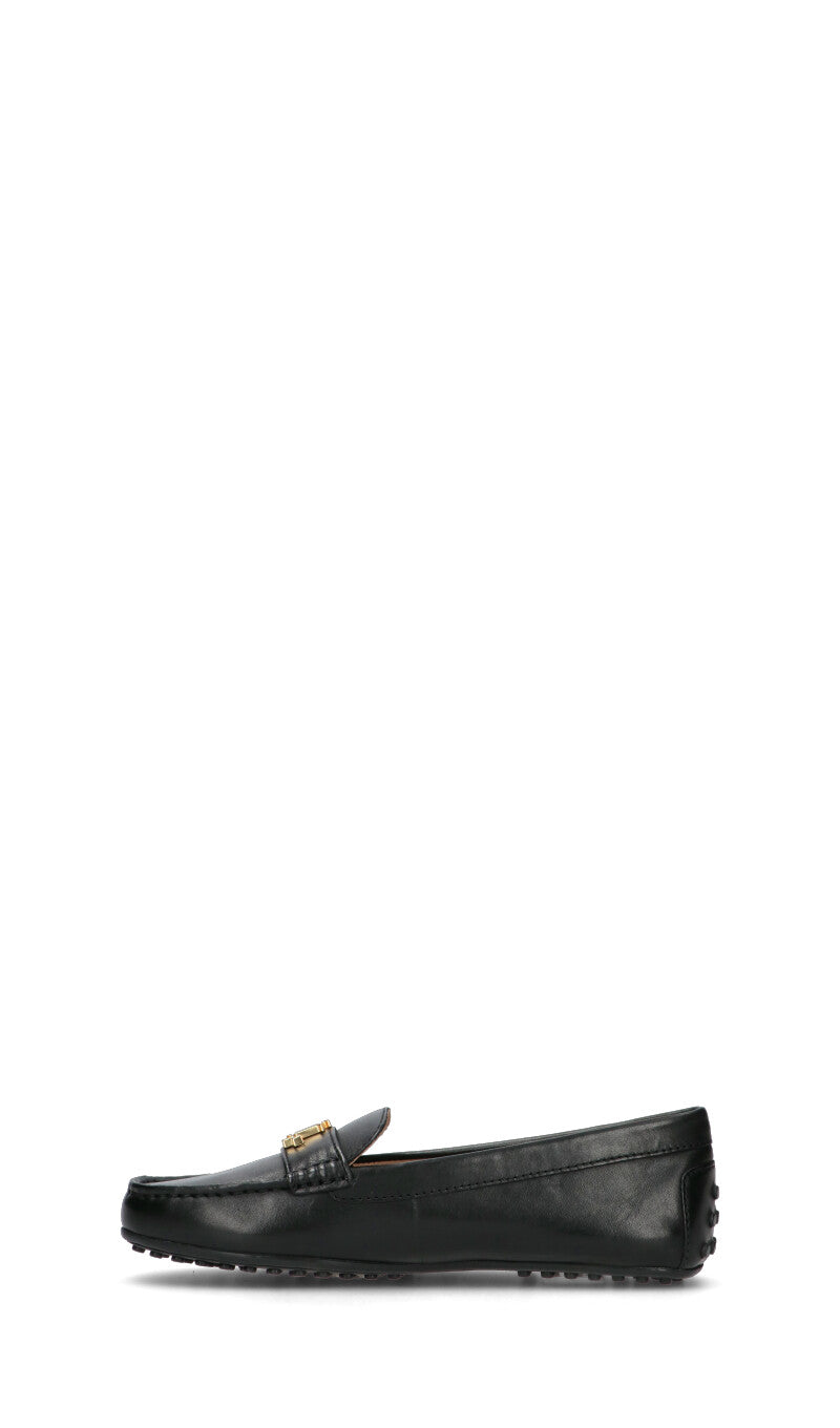 RALPH LAUREN Mocassino donna nera in pelle