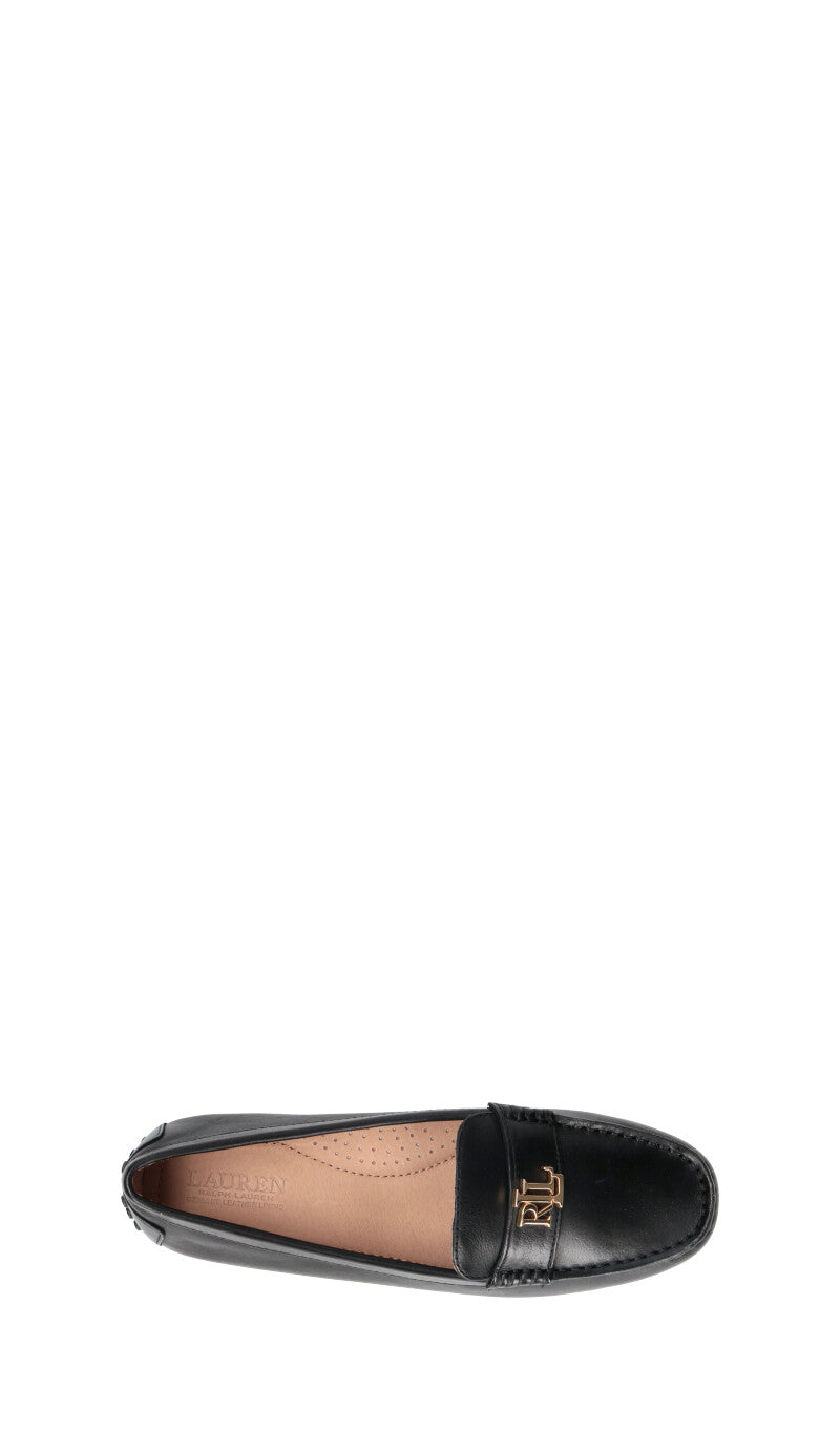RALPH LAUREN Mocassino donna nera in pelle