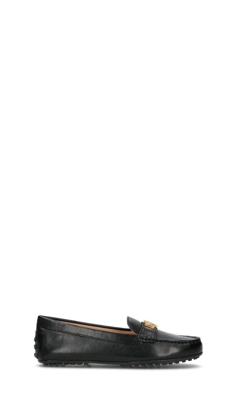 RALPH LAUREN Mocassino donna nera in pelle