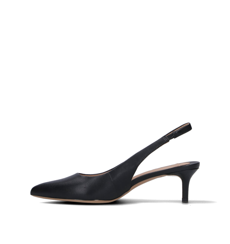 RALPH AUREN Slingback donna nera in pelle