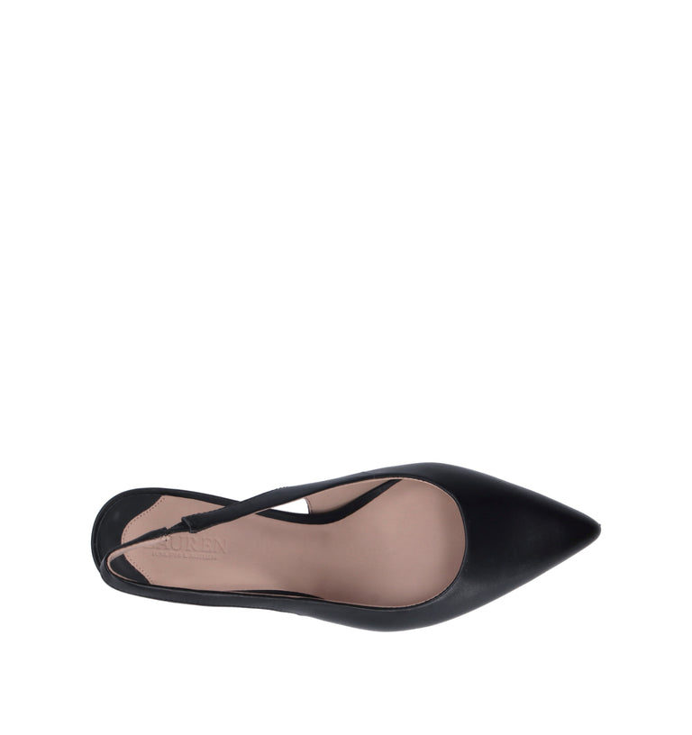 RALPH AUREN Slingback donna nera in pelle