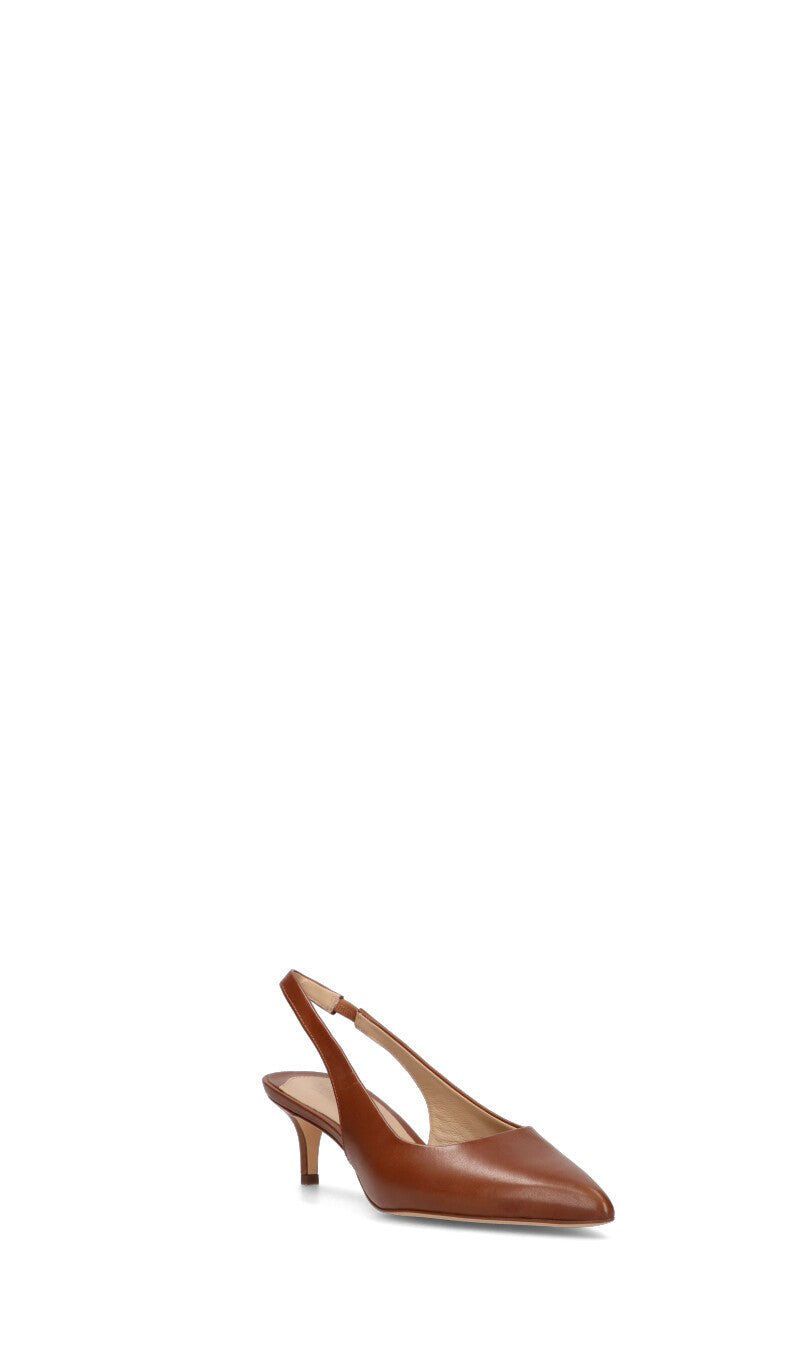 RALPH LAUREN Slingback donna marrone in pelle