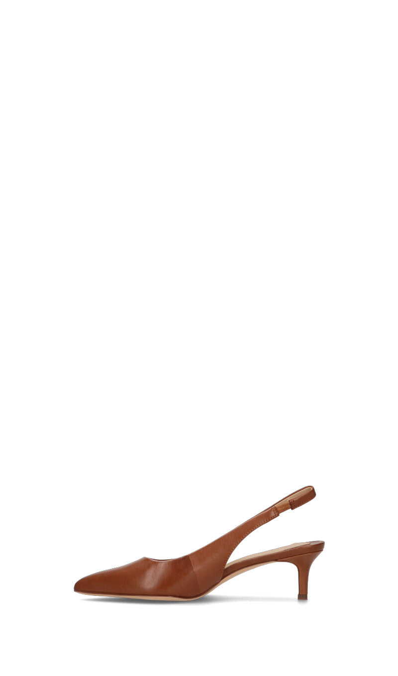 RALPH LAUREN Slingback donna marrone in pelle