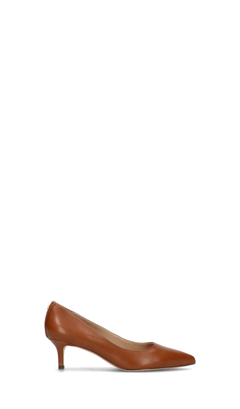 RALPH LAUREN Décolleté donna marrone in pelle