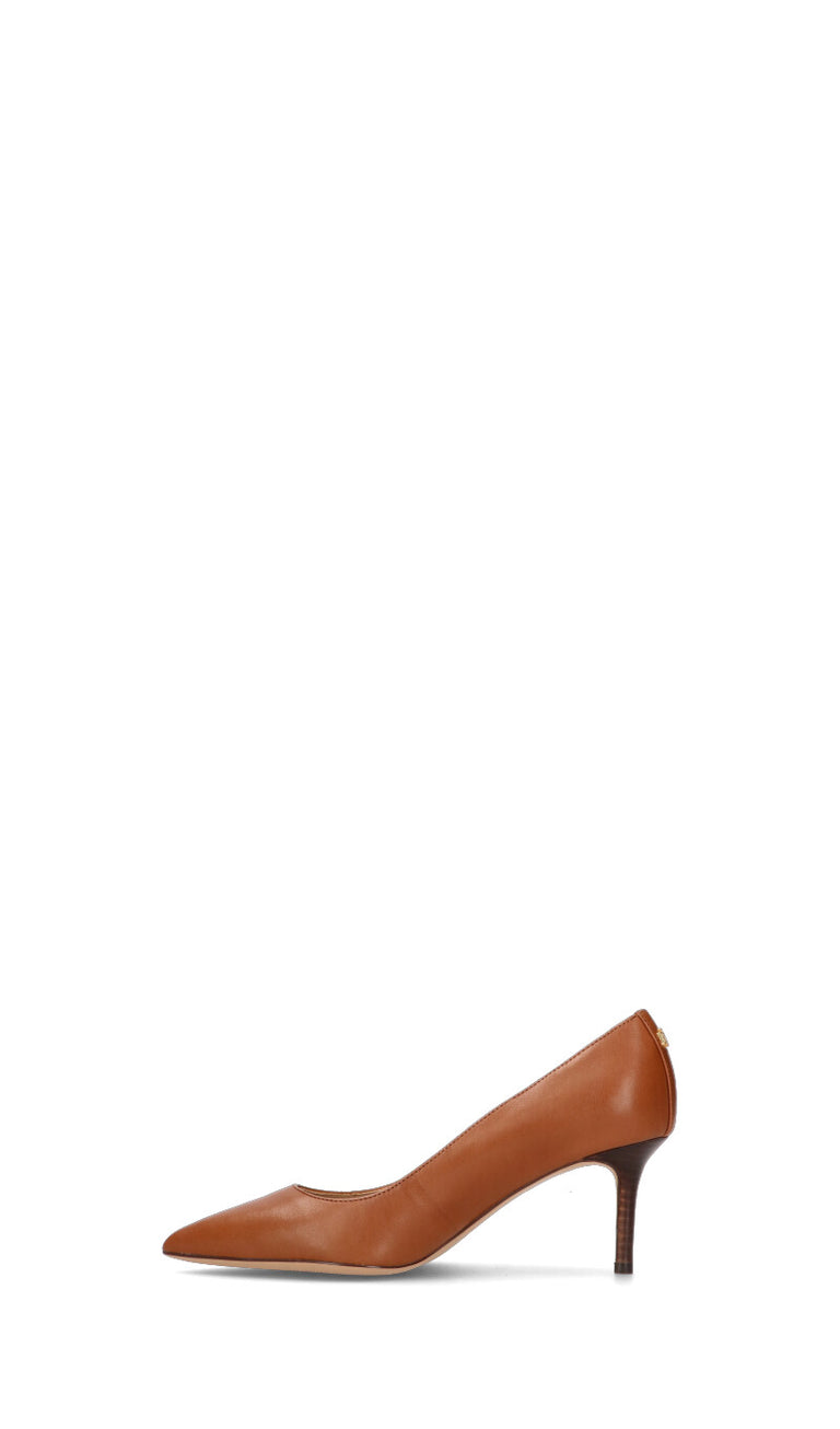 RALPH LAUREN Décolleté donna marrone in pelle