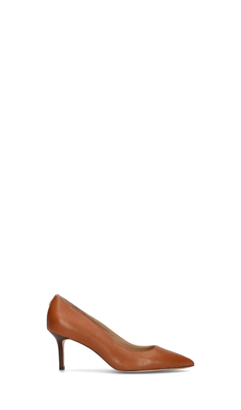 RALPH LAUREN Décolleté donna marrone in pelle