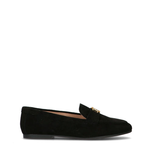RALPH LAUREN Mocassino donna nero in suede