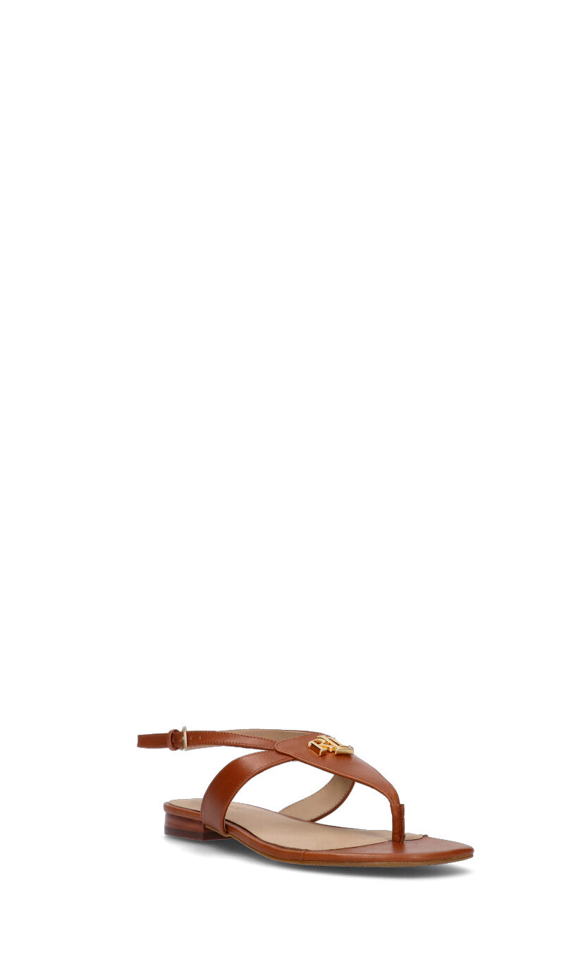 RALPH LAUREN Sandalo donna cuoio in pelle