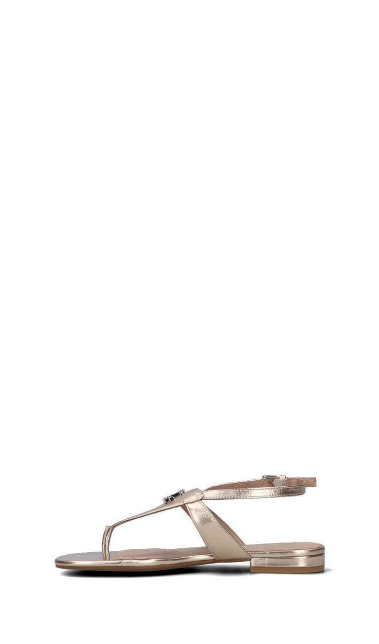 RALPH LAUREN Sandalo donna oro in pelle