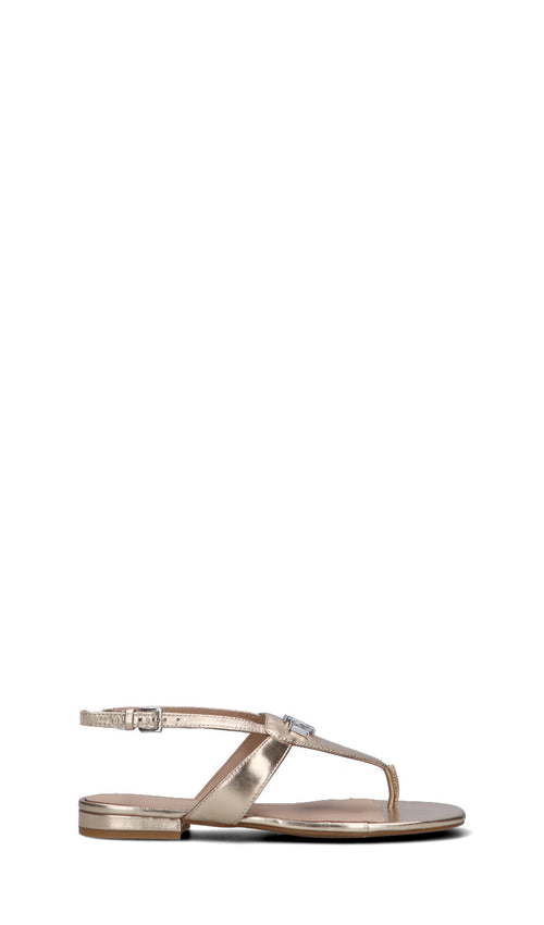 RALPH LAUREN Sandalo donna oro in pelle