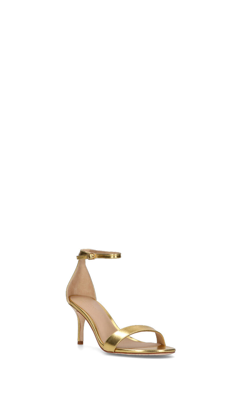 RALPH LAUREN Sandalo donna oro in pelle