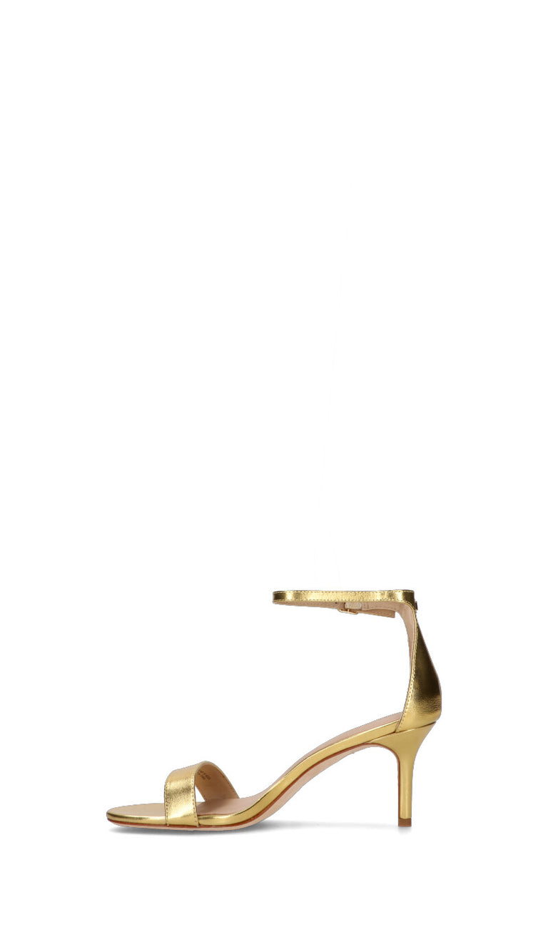 RALPH LAUREN Sandalo donna oro in pelle