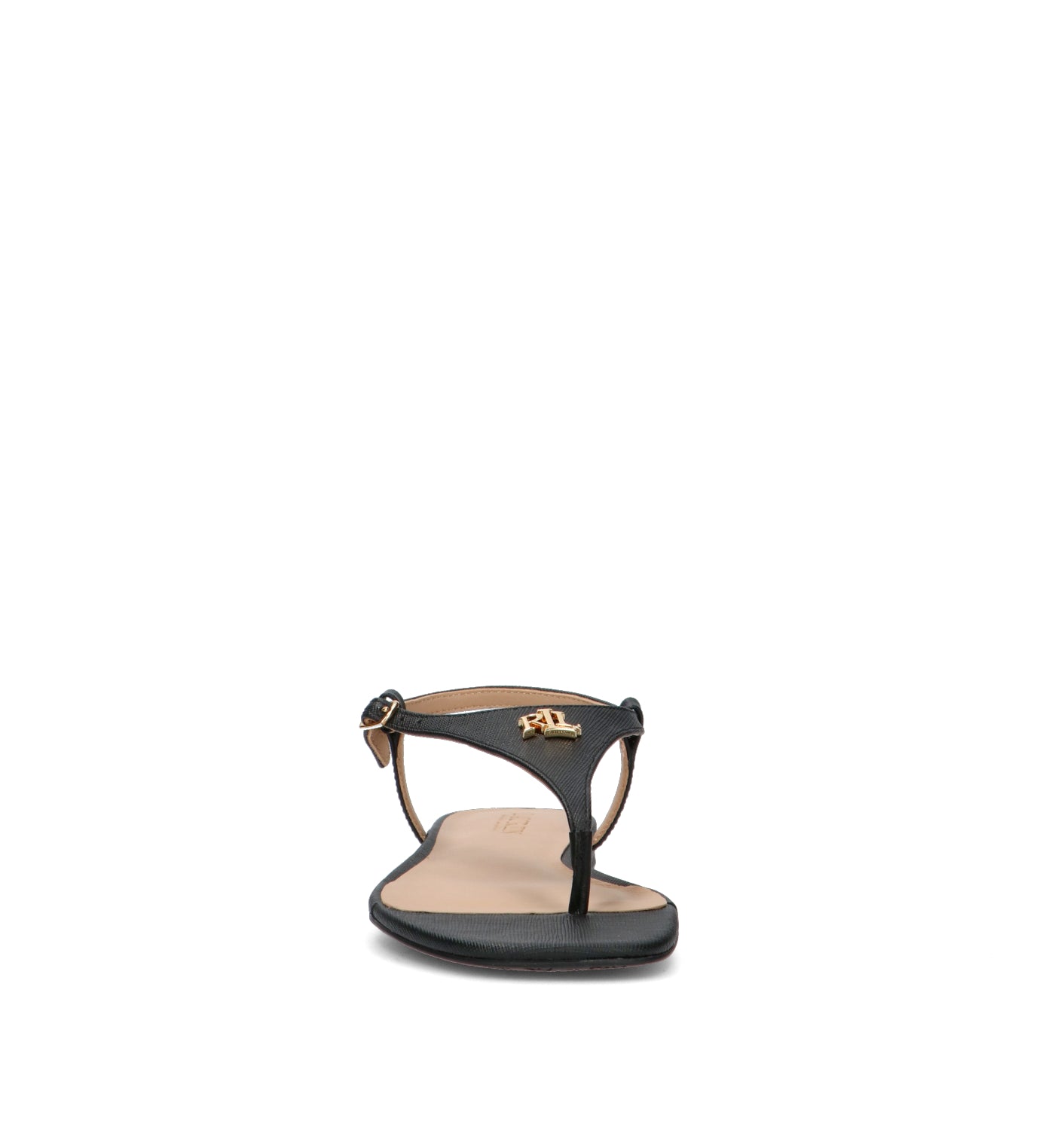 RALPH LAUREN Sandalo donna nero in pelle