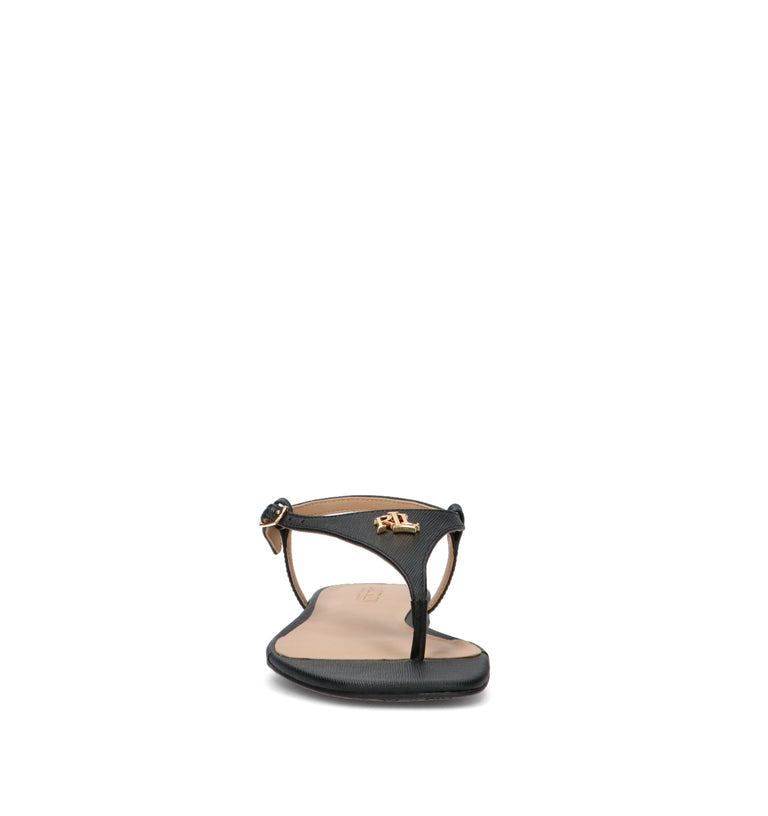 RALPH LAUREN Sandalo donna nero in pelle