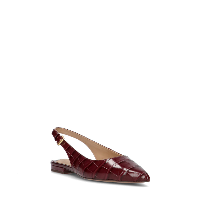 RALPH LAUREN Slingback donna bordeaux in pelle