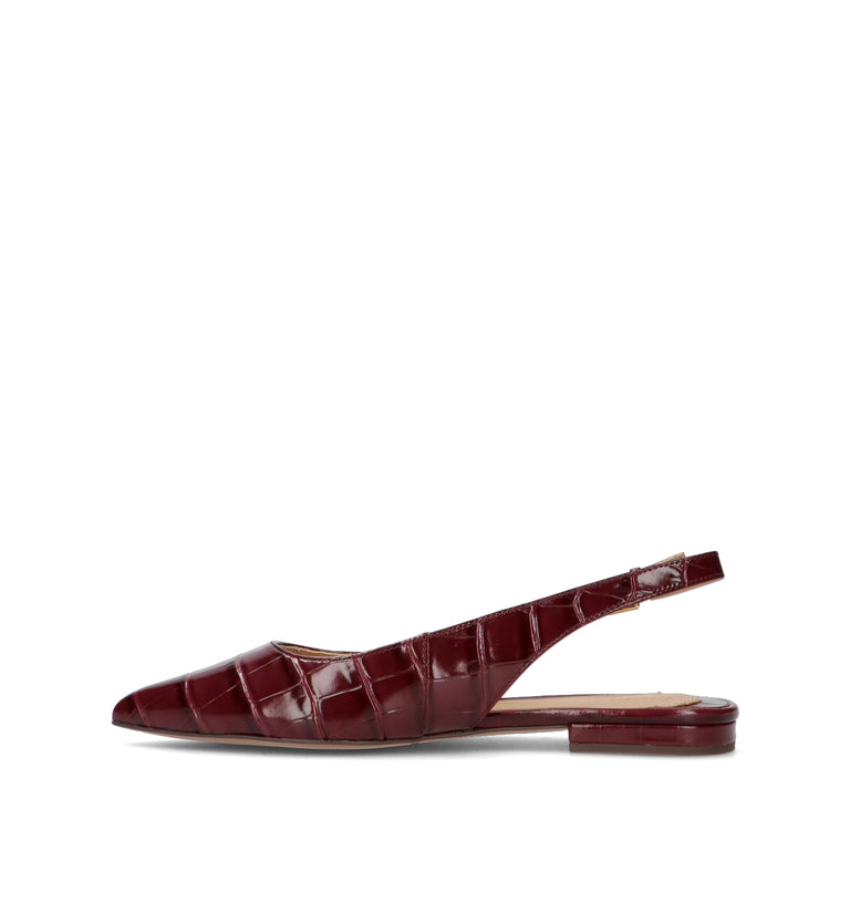 RALPH LAUREN Slingback donna bordeaux in pelle