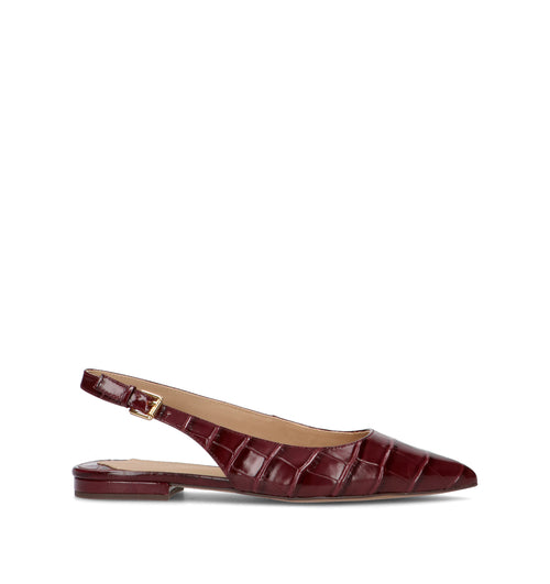 RALPH LAUREN Slingback donna bordeaux in pelle