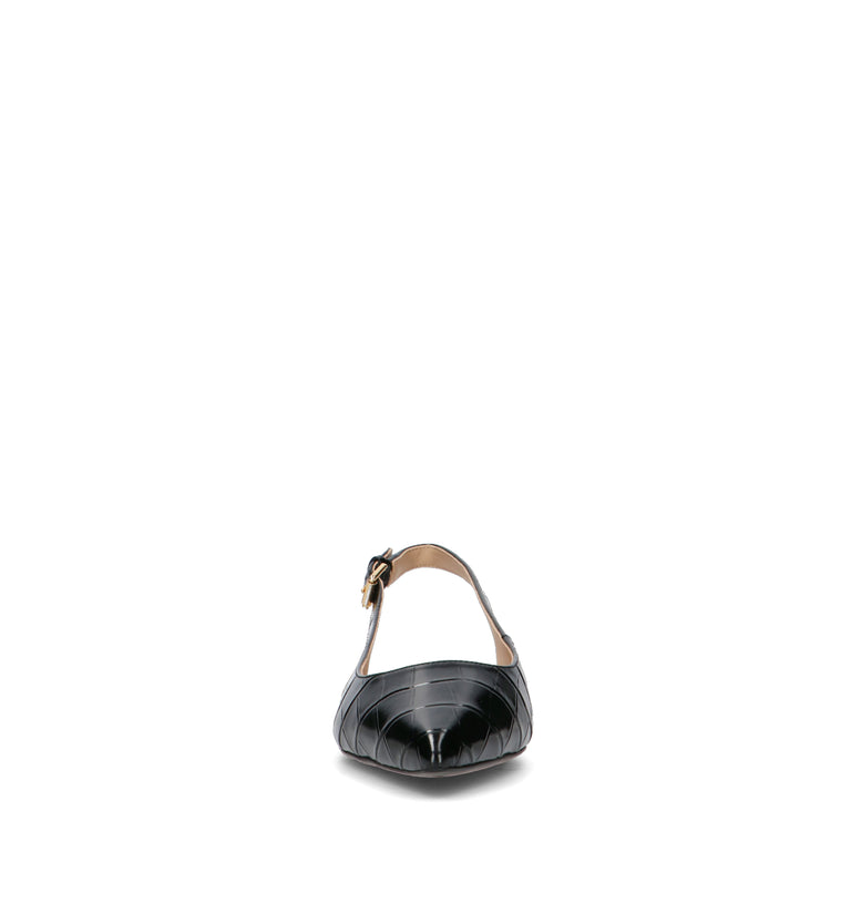 RALPH LAUREN Slingback donna nera in pelle