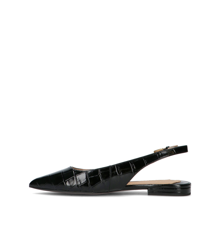 RALPH LAUREN Slingback donna nera in pelle