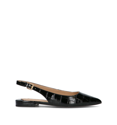 RALPH LAUREN Slingback donna nera in pelle