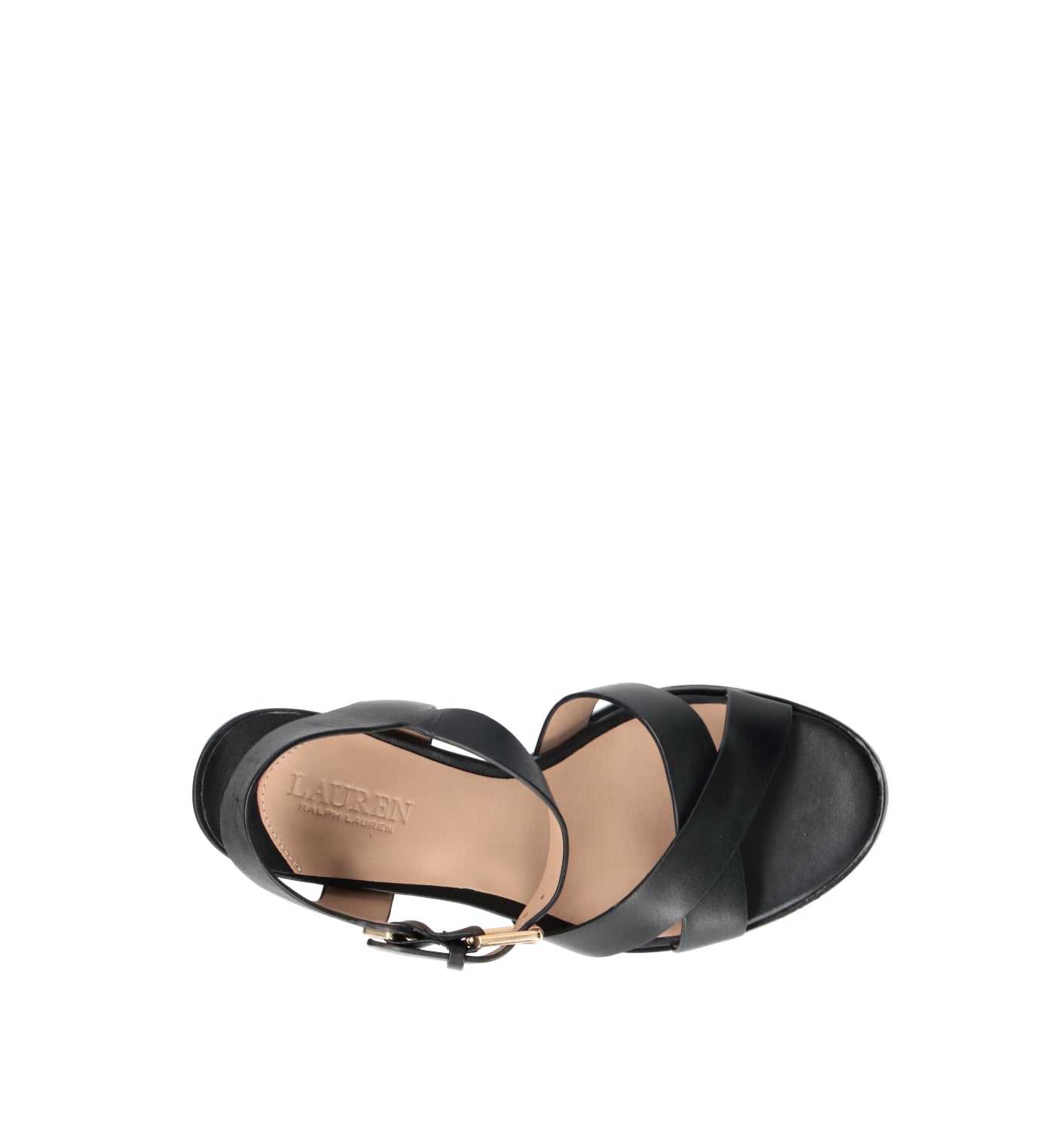 RALPH LAUREN Sandalo donna nero in pelle
