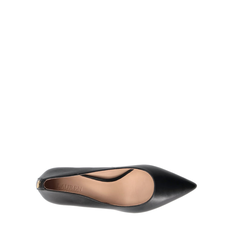 RALPH LAUREN Décolleté donna nero in pelle