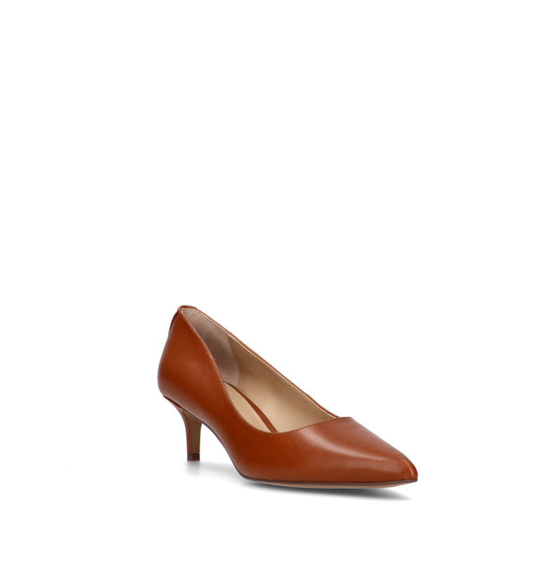 RALPH LAUREN Décolleté donna marrone in pelle