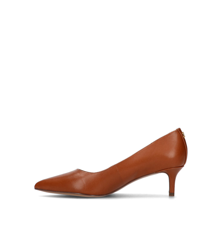 RALPH LAUREN Décolleté donna marrone in pelle