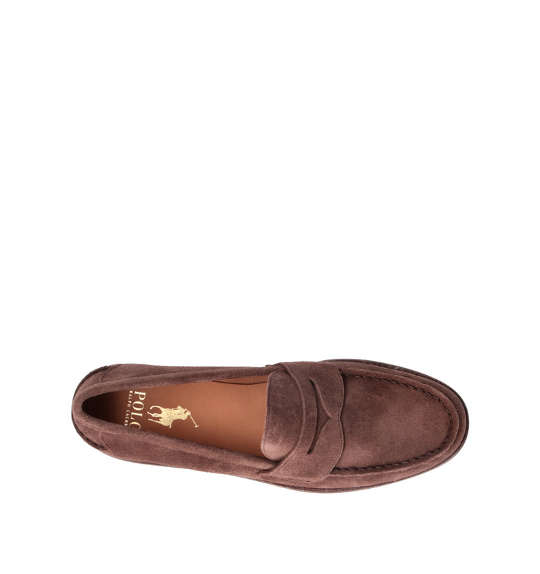 RALPH LAUREN Mocassino uomo marrone in suede