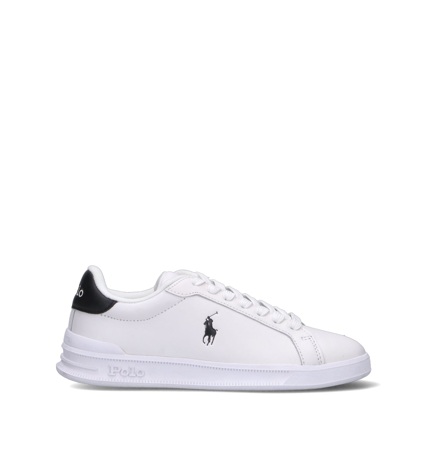 POLO RALPH LAUREN Sneaker donna bianca/nera in pelle