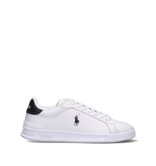 POLO RALPH LAUREN Sneaker donna bianca/nera in pelle