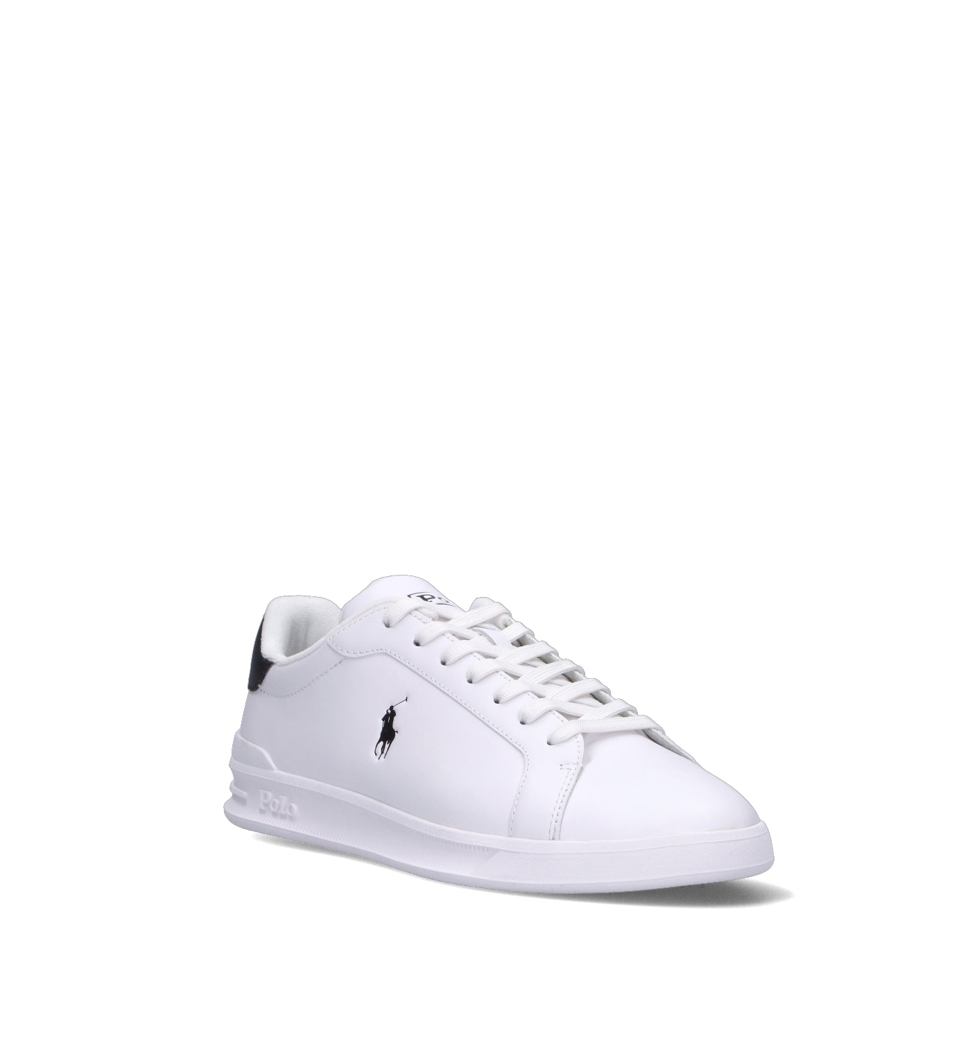 POLO RALPH LAUREN Sneaker uomo bianca/nera in pelle
